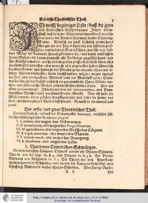 Vorrede | Der erste Theoretische Theil