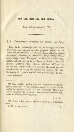 Babadh. (Naar het Javaansch.)