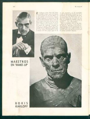 Maestros en "make-up" - Boris Karloff