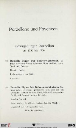 Porzellane und Fayencen (Nr. 290-422a)