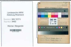 Entnazifizierung Margarete Werner , geb. 10.12.1903 ()
