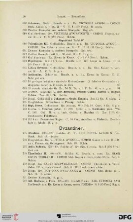 Byzantiner (Nr. 705-821)