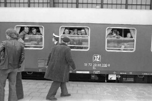 Heimaturlaub der Gastarbeiter aus Jugoslawien an Weihnachten