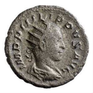 Münze, Antoninian, 247 - 249 n. Chr.