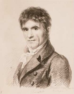Johann Adolph Darnstedt : Vogel von Vogelstein, Carl Christian (1788-1868): Bildnis des Dresdner Malers und Radierers Johann Adolph Darnstedt (1769-1844). Zeichnung, Dresden, 1818. Dresden: Kupferstich-Kabinett