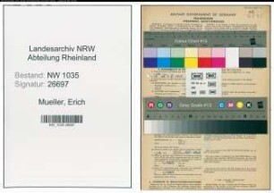 Entnazifizierung Erich Mueller , geb. 20.05.1899 (Bergmann)