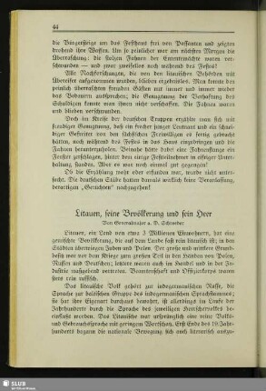Litauen, seine Bevölkerung und sein Heer