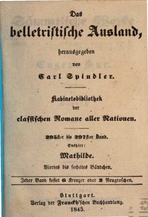 Mathilde : Erinnerungen einer jungen Frau, 4/6