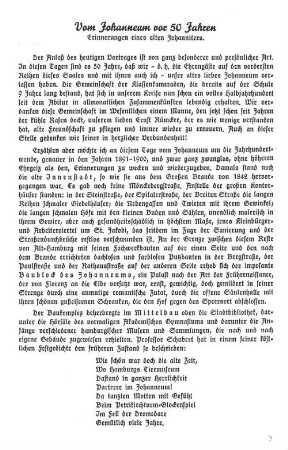 Vom Johanneum vor 50 Jahren