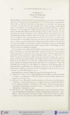 Dokument 15: Responsio ad Senatum (2. Februar 1549)