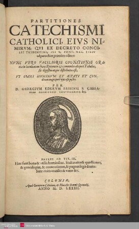 Partitiones catechismi catholici, eius nimirum, qui ex decreto concilii Tridentini