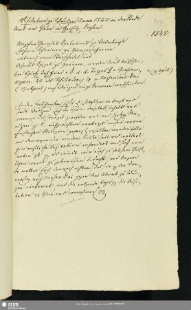 Blatt 287: Visitation zu Wurtzen anno 1542