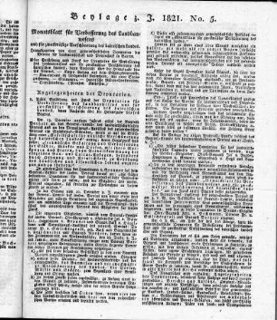 Monatsblatt für Bauwesen und Landesverschönerung / hrsg. von e. gemeinschaftl. Deputation d. Vereine für Landwirthschaft u. Polytechnik in Baiern. - München : Fleischmann ; Berlin : Trautwein, 1821-1830