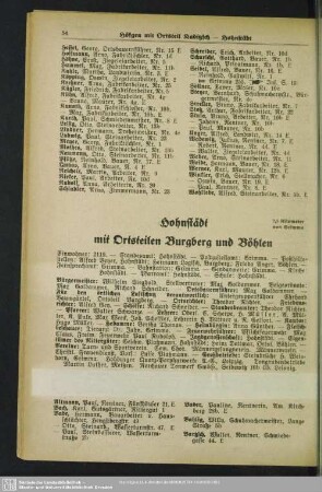 Hohnstädt mit Ortsteilen Burgberg und Böhlen