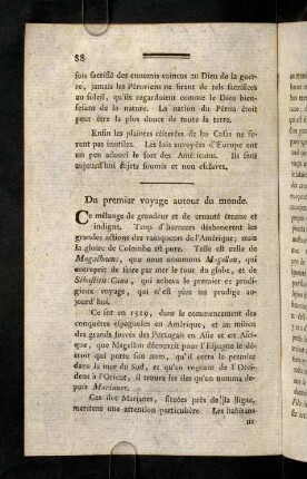 88-95, Du premier voyage autour du monde; Du Brésil