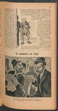 El ministro en viaje - [Viñeta cómica]