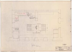 Auswärtiges Amt, Berlin-Mitte Umbau: Grundriss der Spüle KG 1:20