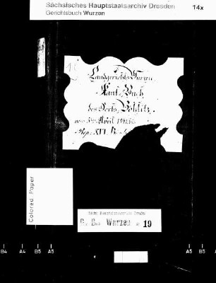 Gerichtshandelsbuch von Böhlitz (bei Wurzen)