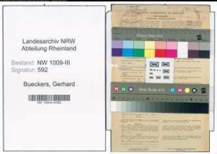 Entnazifizierung Gerhard Bueckers , geb. 27.11.1899 (Landwirt)