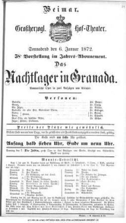 Das Nachtlager in Granada