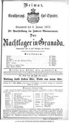 Das Nachtlager in Granada