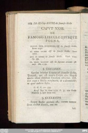 Caput XXIII. De Famoso Libello Eiusque Poena.