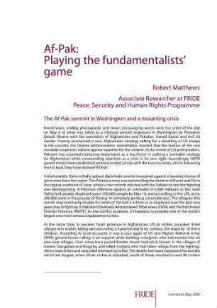 Af-Pak : playing the fundamentalists' game