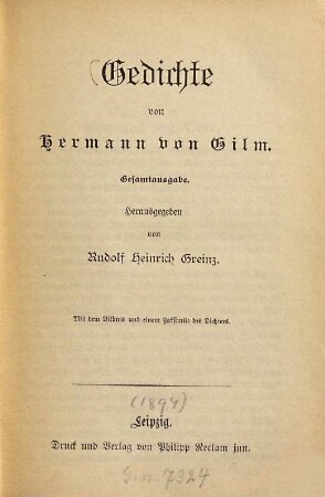 Gedichte : Gesamtausgabe