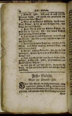 Fest-Gebete.