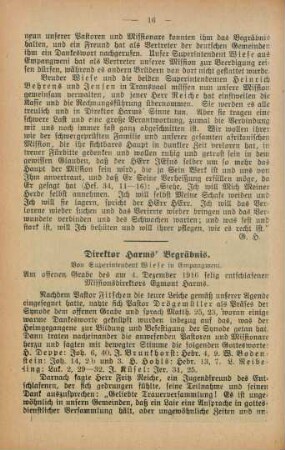 Direktor Harms' Begräbnis