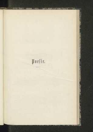 Poesie.