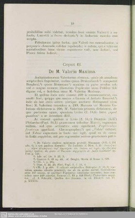 Caput III. De M. Valerio Maximo