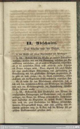 II. Abschnitt. Das Wasser und der Boden