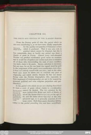 Chapter III. The Poets And Mystics Of The Íl- Khání Period.