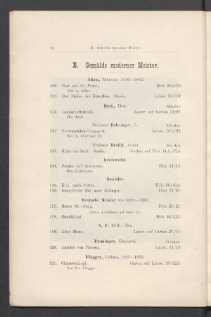 B. Gemälde moderner Meister
