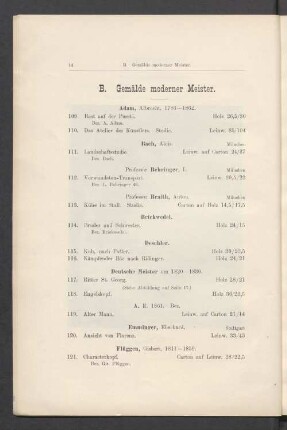 B. Gemälde moderner Meister