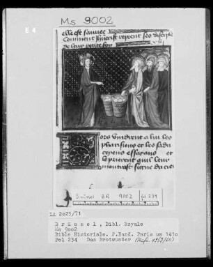 Ms 9002 Bible historiale, 2. Band, fol. 234: Das Brotwunder