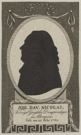 Bildnis des Joh. Dav. Nicolai