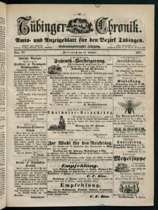 147-168, 22. Februar (Nro. 37) - 28. Februar (Nro. 41)