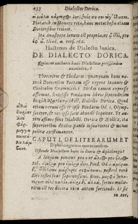 De Dialecto Dorica.