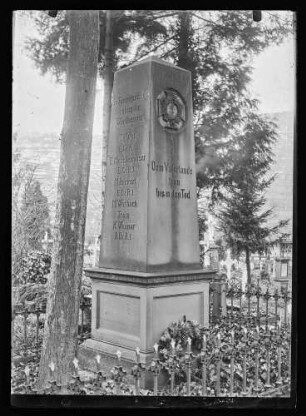 Gefallenendenkmal 1870/71 "In fremder Erde ruhen die Wertheimer ..."