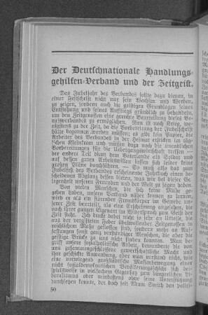 Der Deutschnationale Handlungsgehilfen-Verband und der Zeitgeist