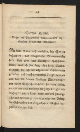 Viertes Kapitel. Nutzen des Sagardschen Mineralwassers bey einzelnen Krankheiten insbesondere