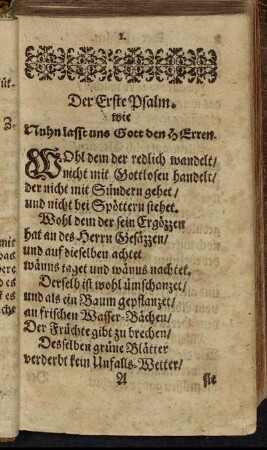 Der Erste Psalm. - Der Zehende Psalm.