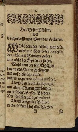 Der Erste Psalm. - Der Zehende Psalm.