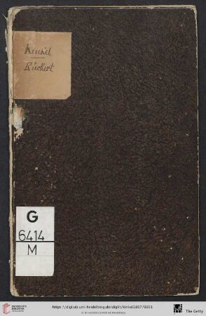 Friedrich Rückert : Festrede, gehalten bei der Erinnerungsfeier der Lehrer, Studenten und deutschen Arbeiter in Zürich; am 2. Februar 1867