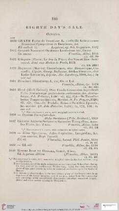 Eighth day´s sale (Nr. 1830 - 2053)