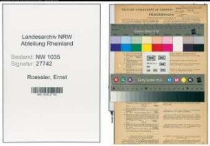 Entnazifizierung Ernst Roessler , geb. 16.05.1891 (Bergmann)