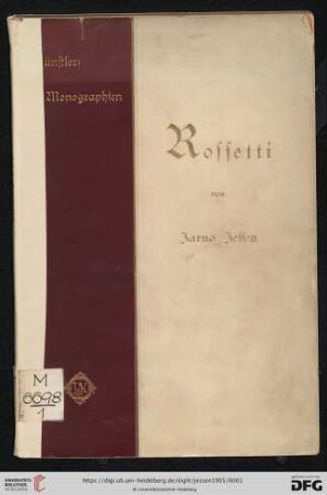 Band 77: Künstler-Monographien: Rossetti