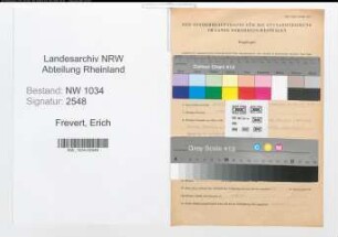 Entnazifizierung Erich Frevert , geb. 13.04.1905 (Oberleutnant)